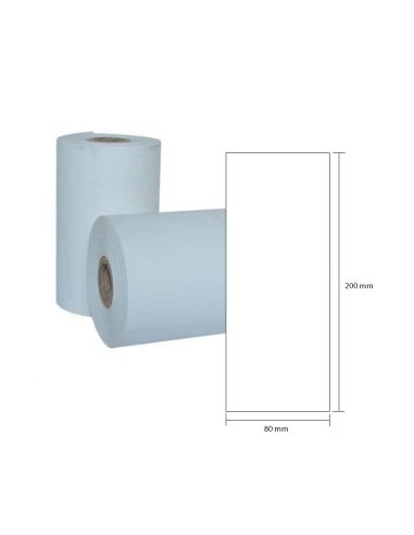 Rolo Papel Termico 80x200x40  (58gr) - 1un