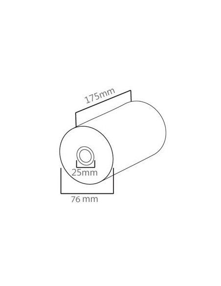 Rolo Papel Termico 76x175x25 - 1un