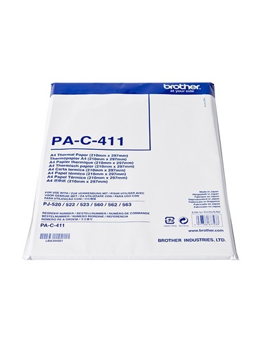 Papel Termico A4 p/ Brother PJ622/623/662/663 Pack 100un