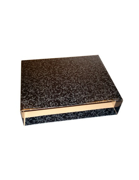Caixa p/Pasta Arquivo L80 Cartao Micro Marm Preto 350x290