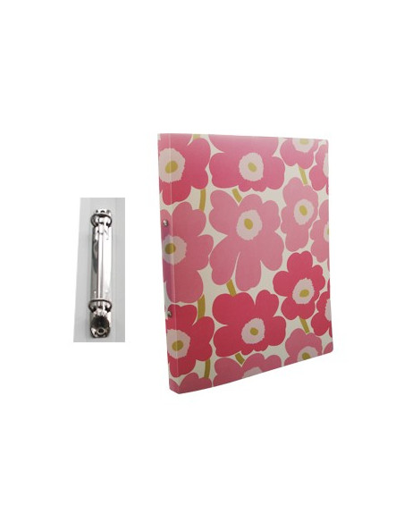 Pasta Arquivo Marimekko 2 Argolas R 13mm L20mm Rosa 1un