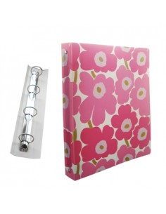 Pasta Arquivo Marimekko 4 Argolas R 30mm L40mm Rosa 1un