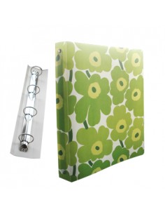 Pasta Arquivo Marimekko 4 Argolas R 30mm L40mm Verde 1un