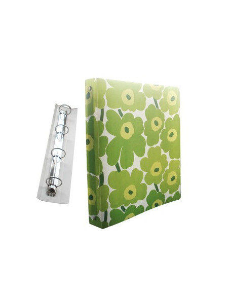 Pasta Arquivo Marimekko 4 Argolas R 30mm L40mm Verde 1un
