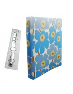 Pasta Arquivo Marimekko 4 Argolas R 30mm L40mm Azul 1un