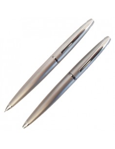 Conjunto Esferográfica + Lapiseira Cross ATX Cromado Fosco