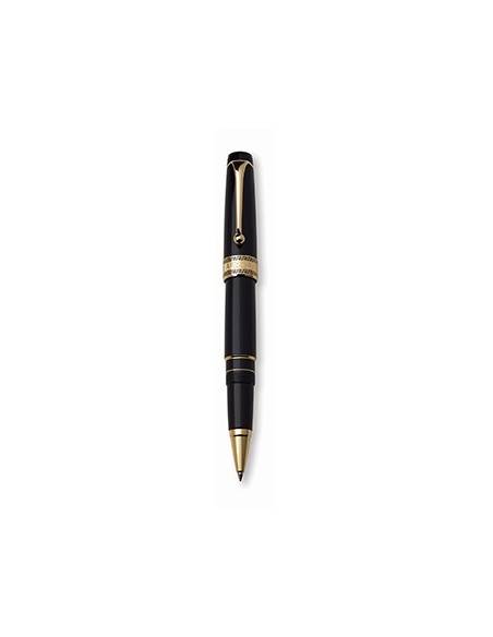 Esferografica Rollerball Aurora Optima Cromado - Preto