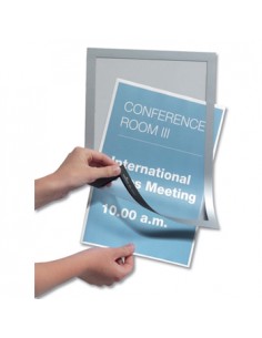 Bolsa Magnetica Duraframe A4 Cinza Pack 5un