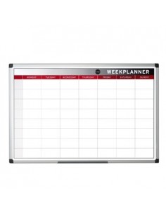 Quadro Branco 90x60cm Magnetico c/Plano Semanal