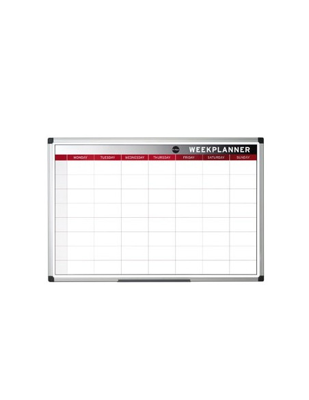 Quadro Branco 90x60cm Magnetico c/Plano Semanal
