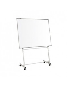 Suporte para quadro 200X120cm Branco com Rodas Cinza Claro