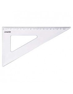 Esquadro Plastico Cristal SmartD 60º - 20cm - 1un