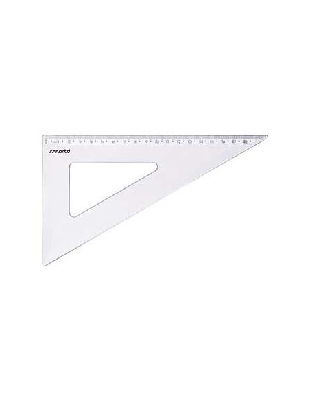 Esquadro Plastico Cristal SmartD 60º - 20cm - 1un