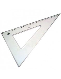 Esquadro Plastico Cristal SmartD 60º - 29cm - 1un
