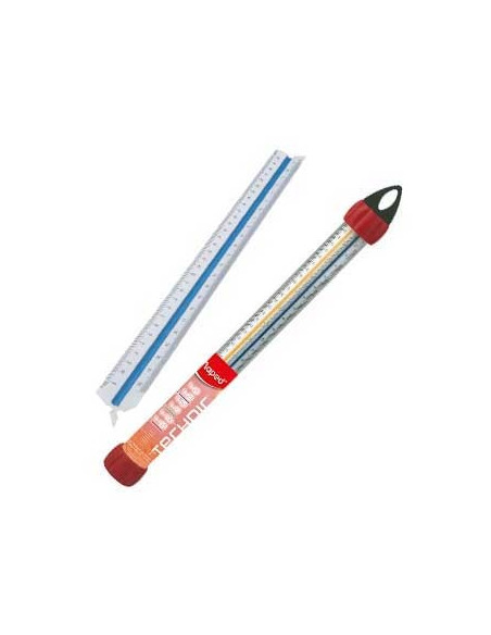 Regua Escala Triangular Maped  30cm (1:20,1:25,1:125,1:50,1