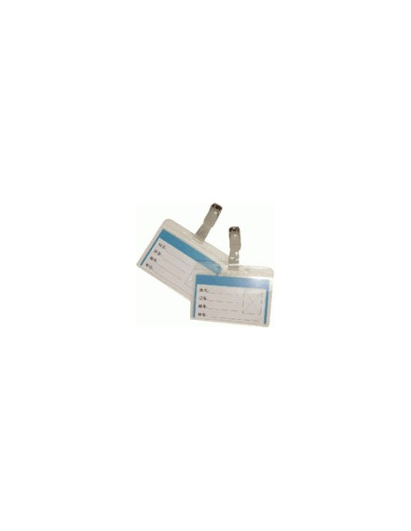 Porta Nomes Horizontal com mola 90x60mm Pack 25un