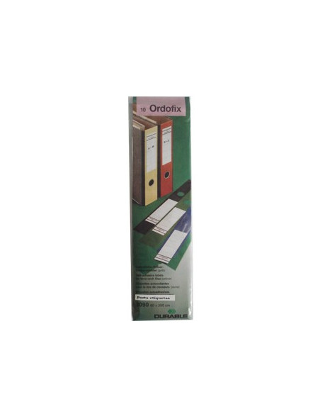 Porta Etiqueta Amarelo Durable p/Dossiers 60x390mm Pack 10un