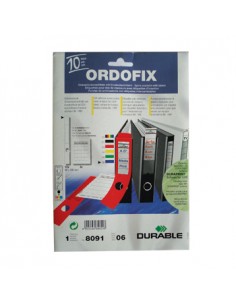 Porta Etiqueta Azul Durable p/Dossiers 40x390mm Pack 10un