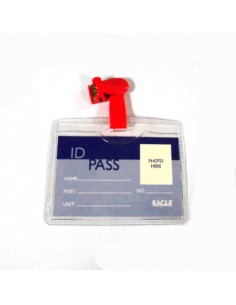 Porta Nomes Horizontal com mola 100x70mm Eagle Pack 12un