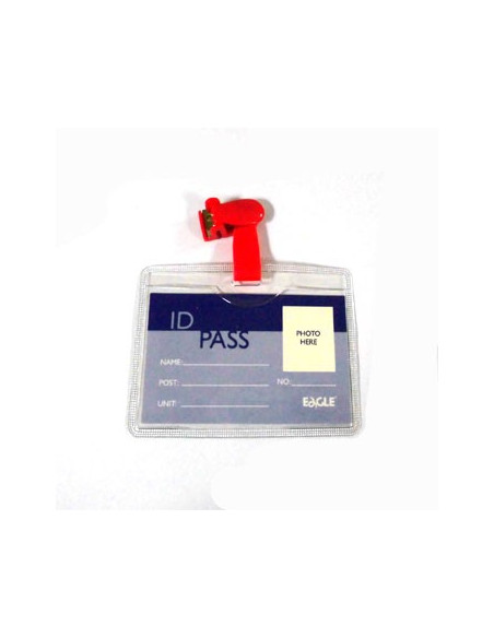 Porta Nomes Horizontal com mola 100x70mm Eagle Pack 12un