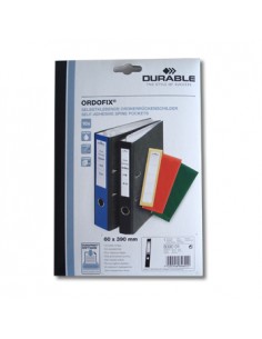 Porta Etiqueta Preto Durable p/Dossiers 60x390mm Pack 10