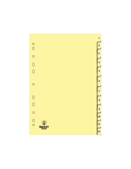 Separadores A4 Cartolina Numerados (1 a 12)