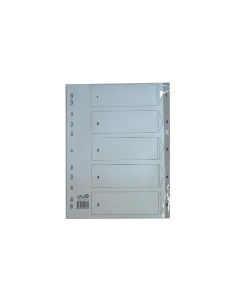 Separadores A4 Plastico Numerados (1 a 5)