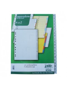 Separadores A4 Plastico Indice A4  (A a Z)  - 1un