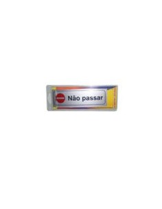 Sinaletica (Nao Passar) Plastico Adesivo 17x5.5mm