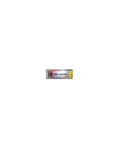 Sinaletica (Nao Passar) Plastico Adesivo 17x5.5mm