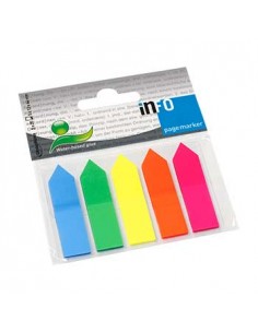 Sinalizadores (Film) Setas 5x12x50mm 5 cores 125 Folhas