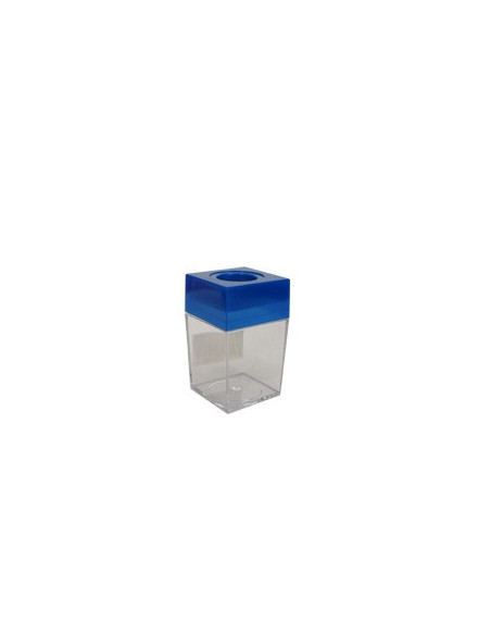 Porta Clips Azul Magnetico Quadrado 1un