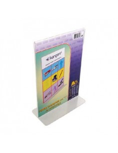 Expositor Porta Precos Acrilico 2 Face A5 em T