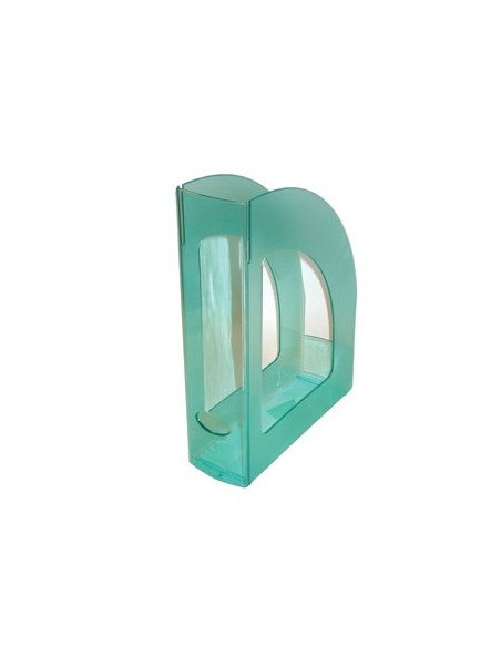 Porta Revistas 320x250x80mm Plastico Translucido Verde