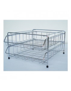 Tabuleiro Arame Cromado com 2 Gavetas