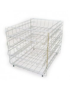 Tabuleiro Arame Cromado com 4 Gavetas