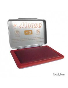 Almofada Carimbos Nº3 5,4x8,5cm Horse Vermelho
