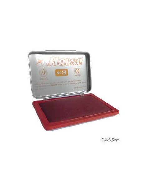 Almofada Carimbos Nº3 5,4x8,5cm Horse Vermelho