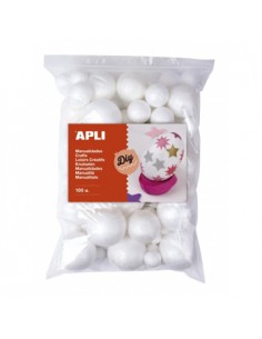 Bolas Esferovite Varias Medidas Cor Branca 100un