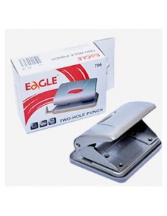 Furador Eagle 15 Folhas com guia Prata