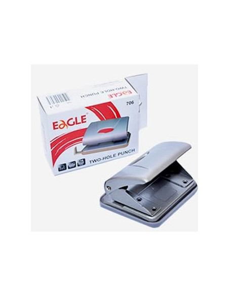 Furador Eagle 15 Folhas com guia Prata
