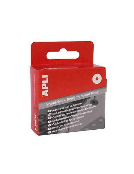 Reforços Autoadesivos APLI 13mm Dispensador Branco 500un
