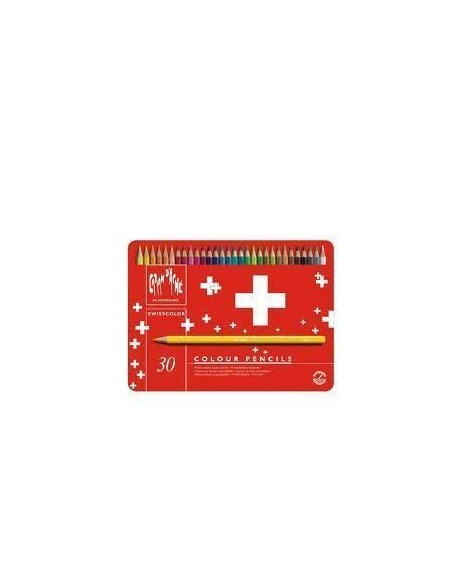 Lápis Cor Caran DAche Swisscolor Cx Metálica 30 Cores