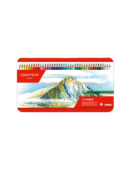 Lapis Cor Caran DAche Pablo  Cx Metalica 120 Cores