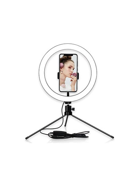 Ring Light 10" 6500K Suporte + Comando Remoto