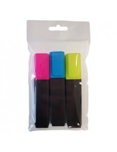 Marcador Fluorescente Grosso Epene Pack 3 Cores