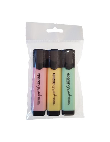 Marcador Fluorescente Epene Pastel Pack 3 Cores