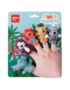 Marionetes Dedos Apli Animais da Selva 5un