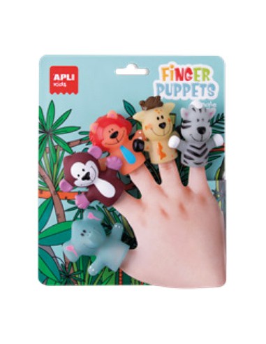 Marionetes Dedos Apli Animais da Selva 5un