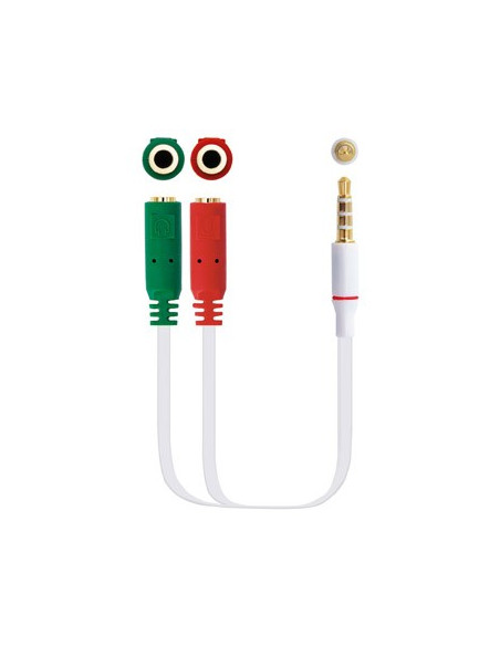 Adaptador Jack 3.5mm Macho / 2x Fêmea 20cm